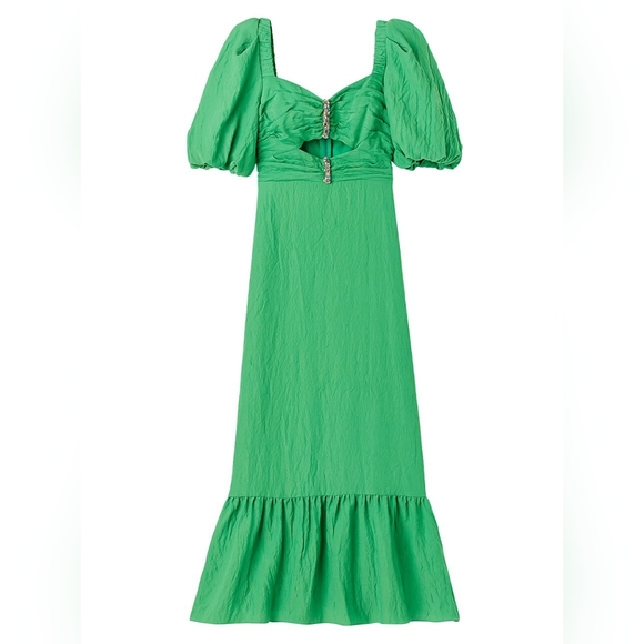 15. NWT SANDRO FALBALA CRYSTAL EMBELLISHED CUT OUT DRESS SIZE 36 / SMALL - Picture 3 of 13